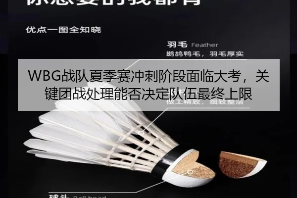 WBG战队夏季赛冲刺阶段面临大考，关键团战处理能否决定队伍最终上限